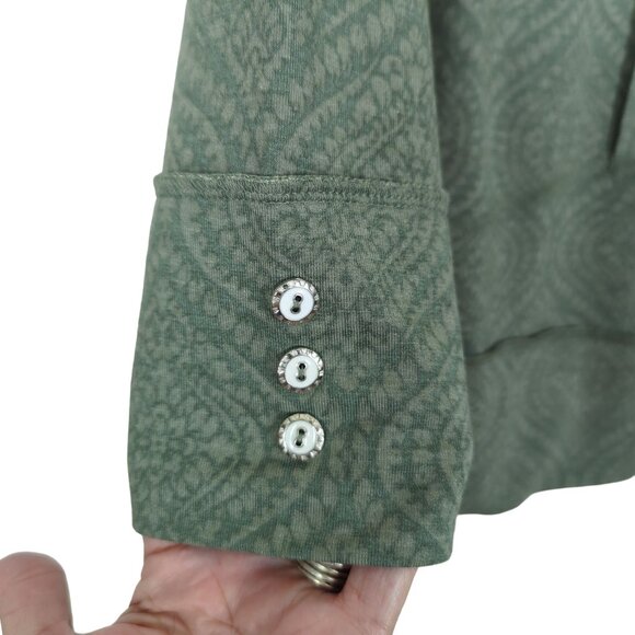 Soft Surroundings Tunic Size M light green cowl neck Seam detail‎ - Picture 4 of 10